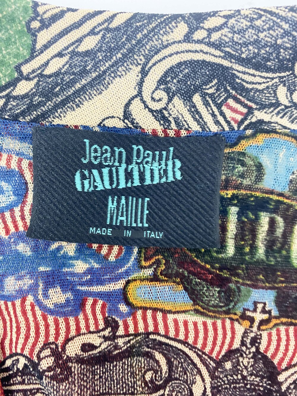 Jean Paul Gaultier 90s tattoo print mesh jacket — JAMES VELORIA Jean Paul Gaultier 90s tattoo print mesh jacket — JAMES VELORIA